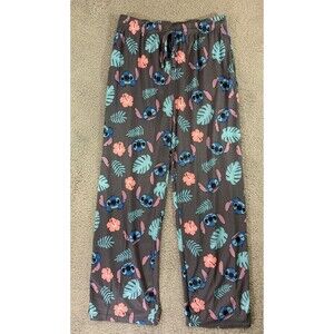 Disney Stitch Men's Gray Graphic Print All-Over Lounge Sleepwear PJ Pants 2XL